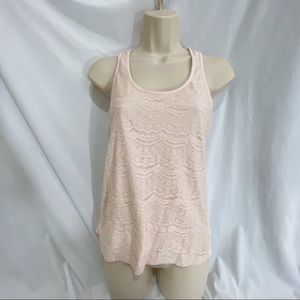 Blush pink Lace tank top